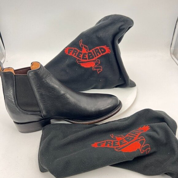 Freebird Palmer Men Size 11 9969 Black Leather Side Elastic Pull On Chelsea boot - Picture 16 of 16